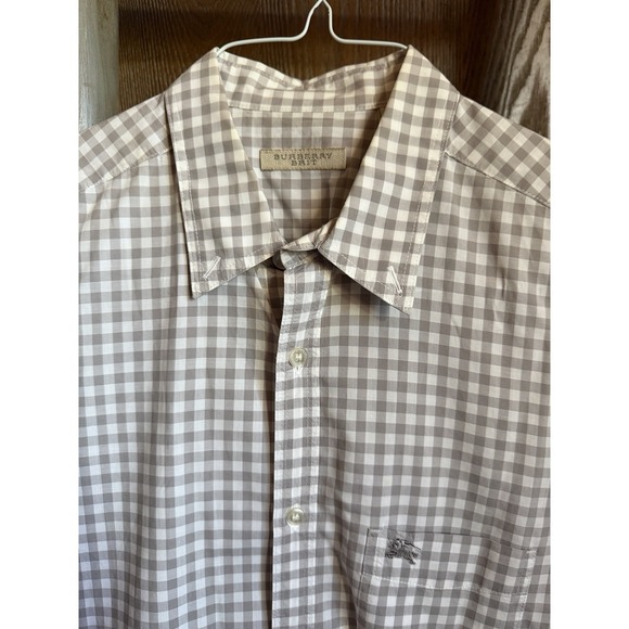 Burberry Brit Men's Long Sleeve  Button Up Checkered Print Shirt Size M - Picture 3 of 7